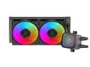 SAMA L50 240mm Liquid CPU Cooler AIO Cooler with ARGB Infinity Mirror Effect 2x120mm ARGB Light Sync with Motherboard PWM 28mm Fans Low-Noise for...