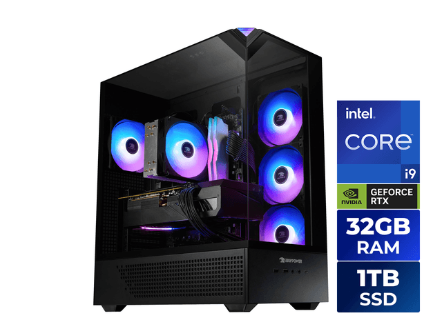 iBUYPOWER Element Gaming PC Desktop - Intel Core i9 14900F, NVIDIA GeForce RTX 5070 12GB, 32GB DDR5 RGB RAM, 1TB NVMe SSD