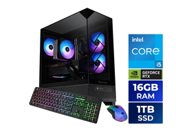 Open Box - iBUYPOWER Element SE Gaming PC Desktop Computer Intel Core i5 14400F CPU, NVIDIA GeForce RTX 5050 8GB GPU, 16GB DDR4 Non-RGB RAM, 1TB...