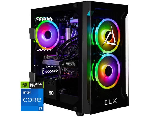 CLX Gaming Desktop - Intel Core i7 14700KF 3.4GHz 20-Core Processor, 32GB DDR5 Memory, GeForce RTX 4060 Ti 16GB GDDR6 Graphics 1TB NVMe M.2 SSD,...