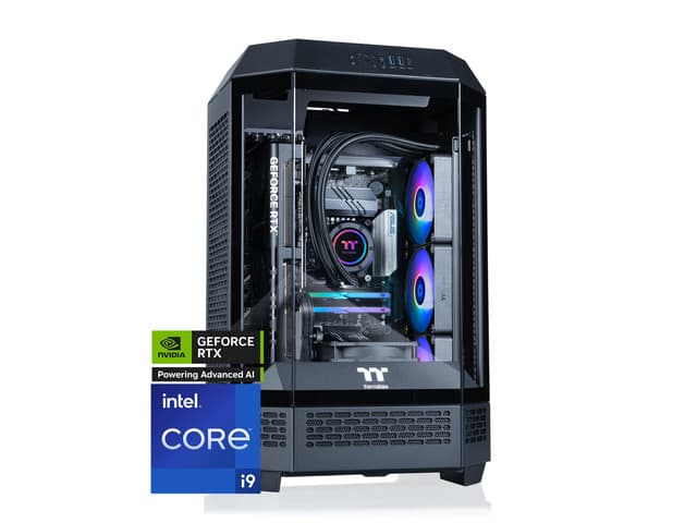 Thermaltake LCGS Reactor i1470 Gaming Desktop (Intel Core i9-14900KF, 32GB 6000MT/s DDR5 RGB Memory, NVIDIA GeForce RTX 5070, 1TB NVMe M.2, WiFi,...
