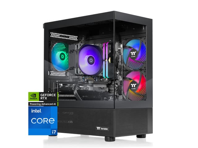 Thermaltake LCGS View i1470-170 Gaming Desktop (Intel Core i7-14700F, ToughRam 32GB DDR5 6000MT/s RGB Memory, NVIDIA GeForce RTX 5070, 1TB NVMe...