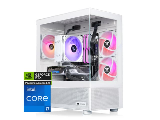 Thermaltake LCGS View i1470S-170 Gaming Desktop (Intel Core i7-14700F, ToughRam 32GB DDR5 6000MT/s RGB Memory, NVIDIA GeForce RTX 5070, 1TB NVMe...