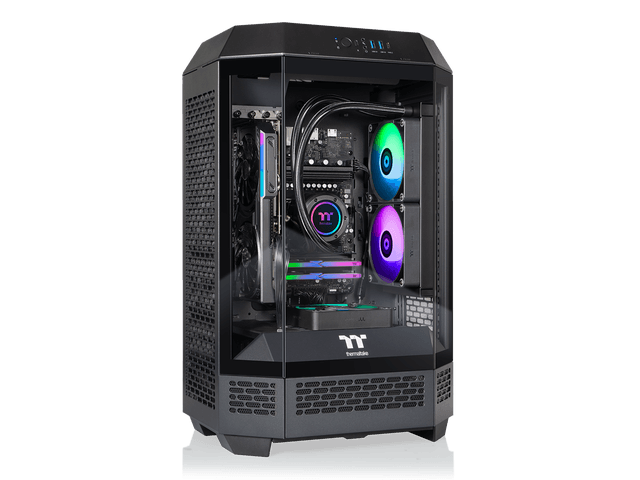 Thermaltake Gaming Desktop PC T3BK-B650-96X-LCS AMD Ryzen 7 8700F 32GB DDR5 1TB NVMe SSD AMD Radeon RX 9060 XT Windows 11 Home