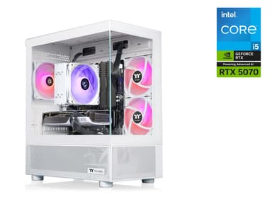 Thermaltake LCGS NE i1470-V170S R4 Gaming Desktop (Intel Core i5-14400F, NVIDIA GeForce RTX 5070, 32GB DDR4 3200Mhz Memory, 1TB NVMe M.2, 850W PSU,...