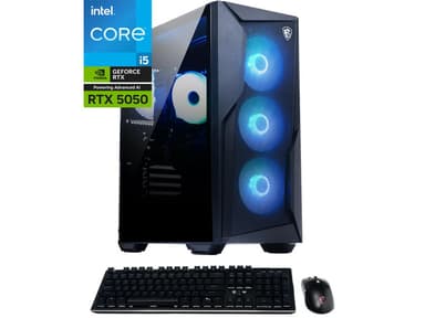 MSI Codex R2 Gaming Desktop PC, Intel Core i5-14400F, GeForce RTX 5050 8GB GDDR7, 16GB DDR5, 1TB NVMe SSD, Wi-Fi 6E, Bluetooth 5.3, Windows 11 Home