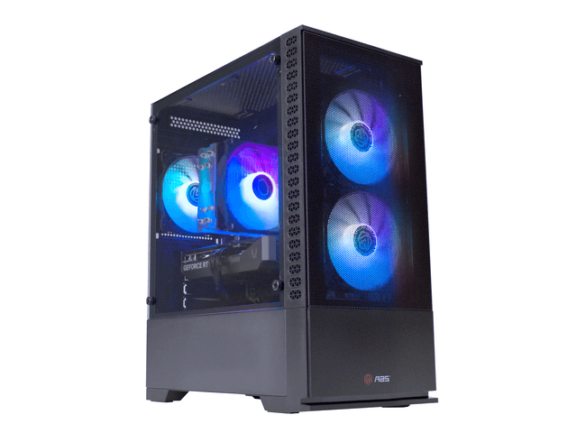 ABS Cyclone Aqua Prebuilt Gaming PC - Windows 11 - Intel Core i5-14400F - GeForce RTX 5060 8GB - DLSS 4 - 32GB DDR4 3200 - 1TB M.2 NVMe SSD