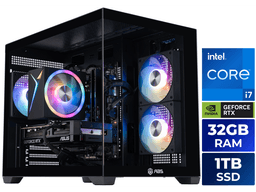 ABS Flux II Aqua Prebuilt Gaming PC - Windows 11 - Intel Core i7-14700F - GeForce RTX 5070 12GB - DLSS 4 - 32GB DDR5 - 1TB NVMe SSD