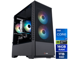 ABS Cyclone Aqua Prebuilt Gaming PC - Windows 11 - Intel Core i7-14700F - GeForce RTX 5060 8GB - DLSS 4 - 16GB DDR4 - 1TB NVMe SSD