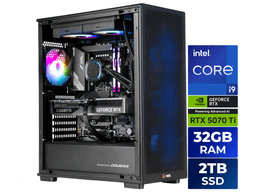 ABS Stratos II Aqua Prebuilt Gaming PC - Windows 11 - Intel Core i9-14900KF - GeForce RTX 5070 Ti 16GB - DLSS 4 - 32GB DDR5 - 2TB NVMe SSD