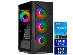 Yeyian Gaming Desktop PC Edge 44F0B-350P1N Intel Core i5-14400F 16GB DDR5 1TB NVMe SSD GeForce RTX 3050 Windows 11 Home