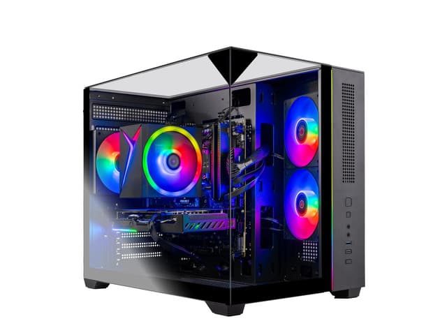 Skytech Gaming Crystal Gaming PC, AMD Ryzen 7 5700 3.7GHz, NVIDIA RTX 5060 Ti 8GB VRAM, 1TB NVMe SSD, 16GB DDR4 RAM 3200, 650W GOLD PSU, Wi-Fi, Win...