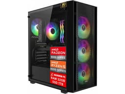 Hachiman PC Ronin Gaming PC, AMD Ryzen 5 9600X, Radeon RX 9060XT 16GB, 32GB DDR5 6000MHz RGB, 1TB NVMe SSD, Wi-Fi 6, Windows 11