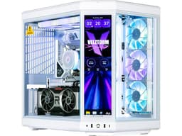 Velztorm LCD Praetix Custom Built Y70 Touch Gaming Desktop PC (Intel i9-14900K, Radeon RX 9070 XT, 32GB DDR5, 2TB PCIe SSD, RGB Fans, 360mm AIO,...