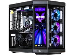 Velztorm LCD Black Praetix Custom Built Gaming Desktop PC (Intel i9-14900K, Radeon RX 9070 XT, 32GB DDR5, 2TB PCIe SSD, RGB Fans, 360mm AIO, 1000W...