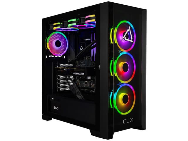 CLX SET Gaming Desktop - Intel Core Ultra 9 285K 3.7GHz 24-Core Processor, 64GB DDR5 Memory, RTX 5090 32GB GDDR7 Graphics, 2TB NVMe M.2 SSD, 4TB...