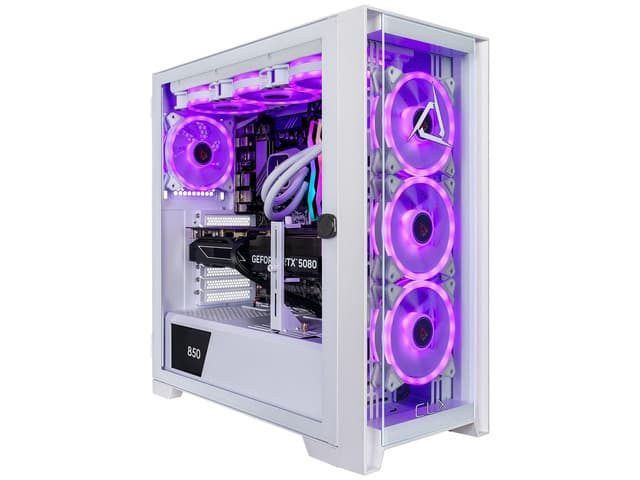 CLX SET Gaming Desktop - AMD Ryzen 9 9900X 4.4GHz 12-Core Processor, 32GB DDR5 Memory, GeForce RTX 5080 16GB GDDR7 Graphics, 2TB NVMe M.2 SSD,...