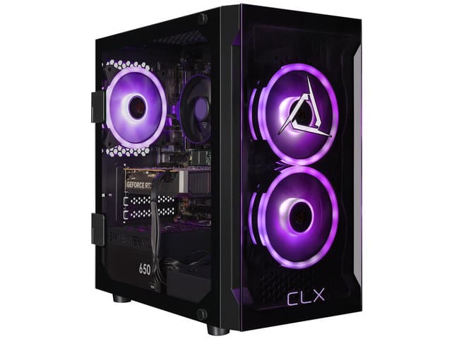 CLX Set Gaming Desktop - AMD Ryzen 7 8700F 4.1GHz 8-Core Processor, 16GB DDR5 Memory, GeForce RTX 5060 8GB GDDR7 Graphics, 1TB NVMe M.2 SSD, WiFi,...