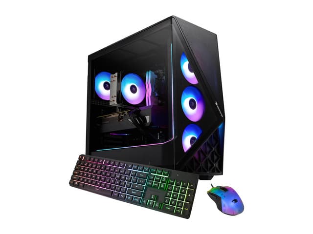 iBUYPOWER Slate Gaming PC Desktop Computer Intel Core i7 14700F CPU, NVIDIA GeForce RTX 5060 8GB GPU, 32GB DDR5 RGB RAM, 1TB NVMe SSD, Windows 11...