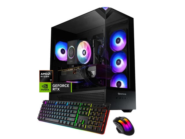 iBUYPOWER Element Gaming PC Desktop Computer AMD Ryzen 7 9700F CPU, NVIDIA GeForce RTX 5060 8GB GPU, 16GB DDR5 RAM, 1TB NVMe SSD, Windows 11 Home,...