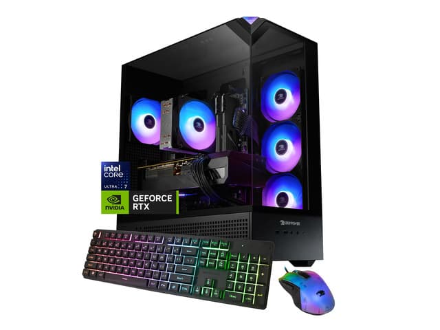 iBUYPOWER Element Gaming PC Desktop Computer Intel Core Ultra 7 265F CPU, NVIDIA GeForce RTX 5060Ti 8GB GPU, 32GB DDR5 RAM, 2TB NVMe SSD, Windows...