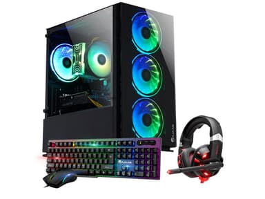 HAJAAN Gaming Computer Desktop PC AMD Ryzen 7 5700G Processor 3.8GHz 16GB DDR4 RAM 512GB SSD GeForce RTX 3050 8GB GDDR6 Wi-Fi Ready VR...