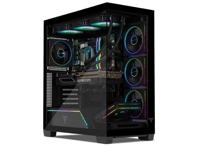 YEYIAN Gaming PC. AMD Ryzen 7800X3D, NVIDIA RTX 5070, 360mm AIO, 2 TB NVMe, 32GB DDR5, 850W, Windows 11 Home. Model YPA-AX780DC-5701U