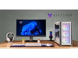 Velztorm White Armix Custom Built Gaming Desktop PC (AMD Ryzen 9 7900X, GeForce RTX 5070 Ti, 32GB DDR5, 2TB PCIe SSD, RGB Fans, 240mm AIO, 1000W...