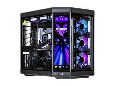 Velztorm LCD Black Praetix Custom Built Gaming Desktop PC (Intel i9-14900K, GeForce RTX 5070, 32GB DDR5, 2TB PCIe SSD, RGB Fans, 360mm AIO, 1000W...