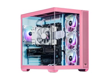 Velztorm Pink Fultix Gaming Desktop PC (AMD Ryzen 5-5500, GeForce RTX 5070 Ti, 32GB DDR4, 2TB PCIe SSD, RGB Fans, 750W PSU, WiFi 5, Bluetooth 5.0,...
