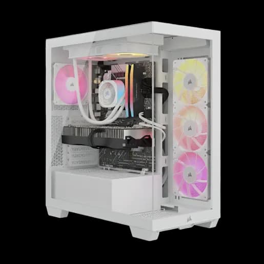 CORSAIR VENGEANCE a7500 Gaming PC - White: AMD Ryzen 5 9600X, GeForce RTX 5060, 16GB DDR5, 1TB M.2 SSD, Win11 Home