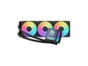 GAMDIAS CHIONE P5-360 Liquid CPU Cooler, 360mm AIO w/Customizable 3.4' IPS LCD, Rotatable Magnetic Pump, Hidden Cable Fan (Daisy-Chained), Support...