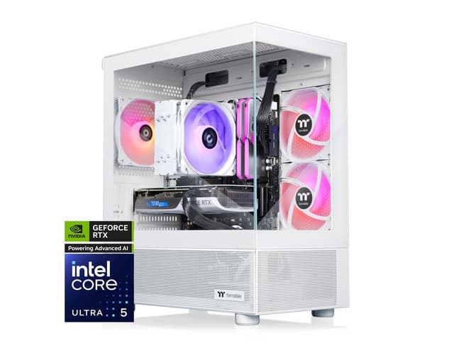 Thermaltake LCGS View u2460TS-170 Gaming Desktop (Intel Core Ultra 5 245KF, ToughRam 32GB DDR5 6000MT/s RGB Memory, NVIDIA GeForce RTX 5060 Ti, 1TB...