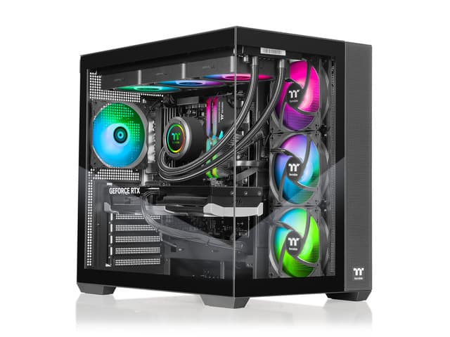 Thermaltake LCGS NE 9870-V380 Gaming Desktop (AMD Ryzen 7 9800X3D, ToughRam 32GB DDR5 6000MT/s RGB Memory, NVIDIA GeForce RTX 5070, 2TB NVMe M.2,...