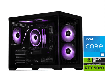 STORMCRAFT Gaming PC SIRIUS Intel Core i5-14400F NVIDIA GeForce RTX 5060 - AI Powered 32GB DDR5 6000MHz RGB 1TB NVMe SSD 650W PSU Windows 11 Home -...