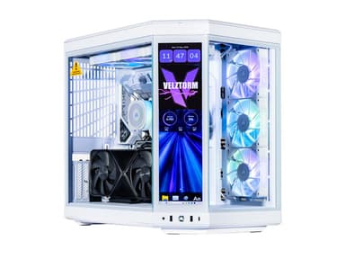 Velztorm LCD Praetix Custom Built Gaming Desktop PC (Intel i9-14900K, GeForce RTX 5070, 32GB DDR5, 2TB PCIe SSD, RGB Fans, 360mm AIO, 1000W PSU,...