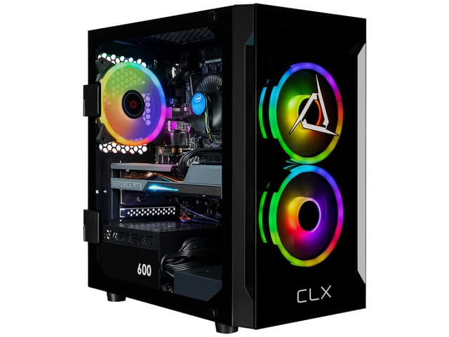 CLX SET Gaming Desktop - Intel Core i5 14400F 2.5GHz 10-Core Processor, 32GB DDR5 Memory, GeForce RTX 5060 Ti 8GB GDDR7 Graphics, 2TB NVMe M.2 SSD,...