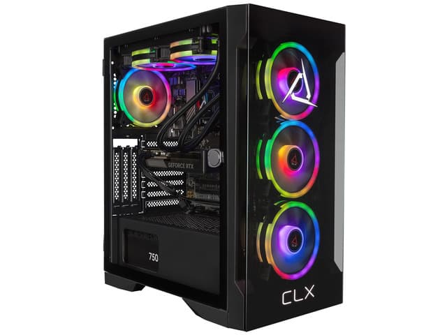 CLX SET Gaming Desktop - AMD Ryzen 7 9700X 3.8GHz 8-Core Processor, 32GB DDR5 Memory, GeForce RTX 5060 Ti 16GB GDDR7 Graphics, 2TB NVMe M.2 SSD,...