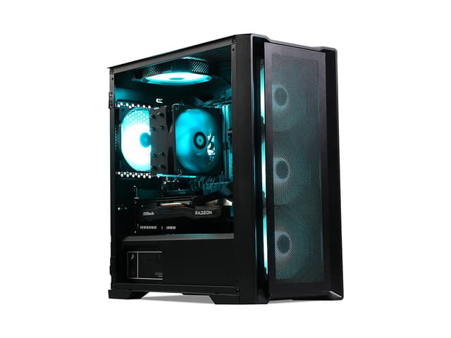 MXZ Gaming PC,AMD Ryzen 7 7800X3D, RTX 4070,16GB DDR5, NVME M2 1TB SSD, 6RGB Fans, Windows 11 Pro Ready to use, Gamer Desktop Computer(R7...