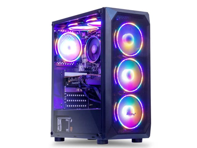 MXZ Gaming PC Computer AMD Ryzen 5 3600, GeForce RTX 2060, 8GB*2(16GB) DDR4, NVME M2 500GB, 5 RGB Fans, Windows 11 Pro Ready to Use, Gamer Desktop...