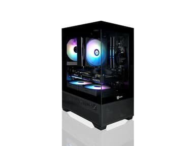 AVGPC Mini-X Gaming PC - Ryzen 7 5700X, AMD Radeon RX 9060 XT 16GB VRAM, 32GB 3200MHz DDR4 RAM, 1TB NVME M.2 SSD, Hyper 212 Cooler, Wifi/AC, black...