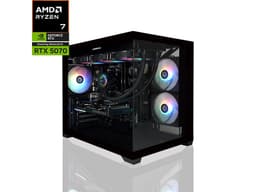 AVGPC Hellfire Gaming PC AMD Ryzen 7 5700X; GeForce RTX 5070 12GB; 32GB DDR4 RAM; 1 TB NVME M.2 SSD; 360mm AIO Liquid Cooler; ARGB Fans; WiFi/AC ;...