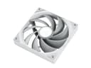 TRYX ROTA PRO 120 White 120mm Case Fan 4-Pin PWM LCP Material FDB Case Fan 2250RPM with 81.32CFM Airflow High-Performance Quiet PC Case Fan