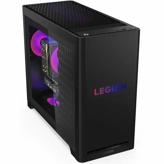 Lenovo - Legion T5 Gaming Desktop Computer AMD Ryzen 7 7700X 32GB RAM 1TB SSD NVIDIA GeForce RTX 5070 Eclipse - Black