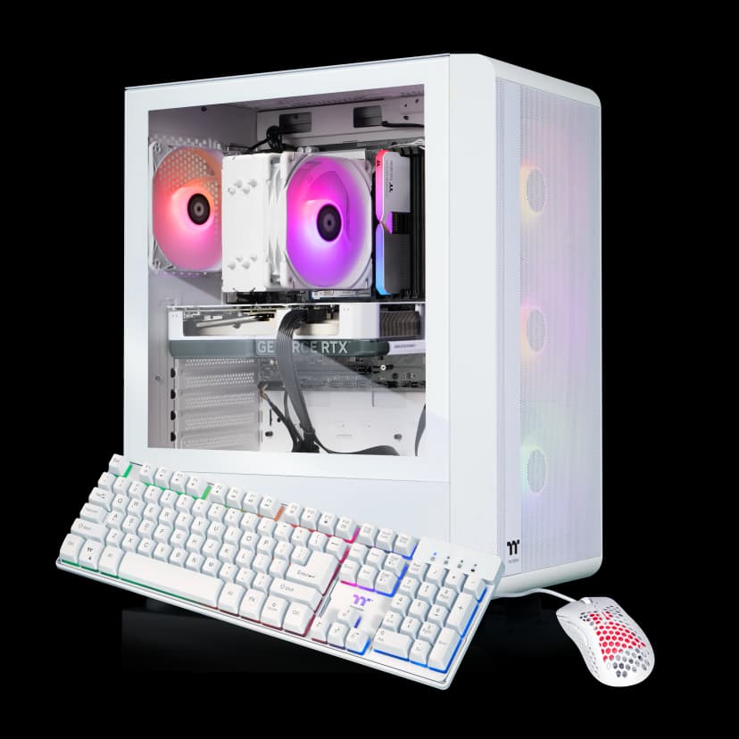 Thermaltake - LCGS Quartz 7660 Gaming Desktop AMD Ryzen 5 7600X 2022, 16GB Memory, NVIDIA GeForce RTX 5060, 1TB SSD NVMe M.2 - White