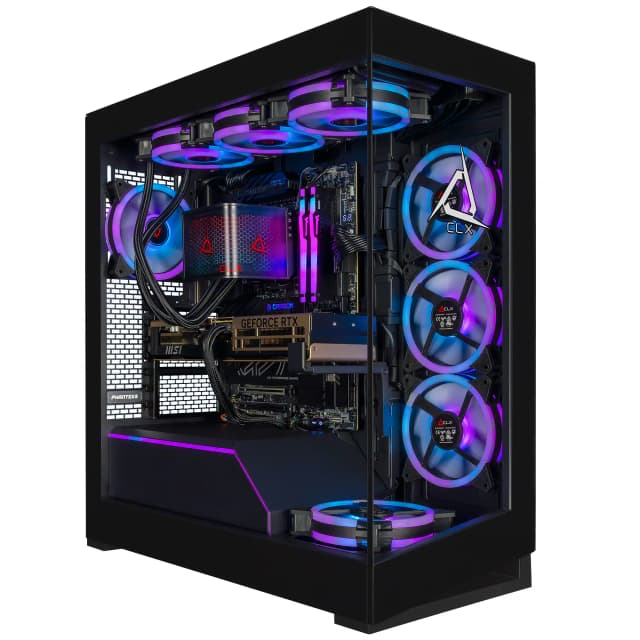 CLX - Horus Gaming Desktop - AMD Ryzen 9 9950X3D w/Tryx Panorama - 96GB DDR5 Memory, GeForce RTX 5080 16GB - 4TB NVMe SSD - Black