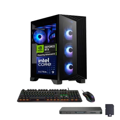 MSI - Upgraded - AEGIS R2 AI Gaming Desktop,Intel Core Ultra 9 285,GeForce RTX 5080,32GB DDR5,1TB SSD+1TB Dock Set,Win 11 Pro - Black