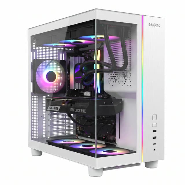 Skytech Gaming - Skytech TEMPEST - AMD Ryzen 7 7800X3D, 9070XT, 32GB 6000 MHz DDR5 RAM, 850W GOLD A3 PSU - White
