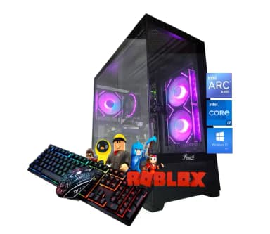 Odyssey Computers - Widow V3 Gaming Desktop, Intel Core i7 upto 4.7GHz - 16GB RAM - 1TB NVMe SSD - ARC A380 WiFi W11P - Black