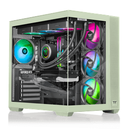 Thermaltake - LCGS View 9870M-380 Gaming Desktop AMD Ryzen 7 9800X3D 2024, 32GB DDR5 Memory, NVIDIA GeForce RTX 5070, 2TB NVMe M.2 - Green